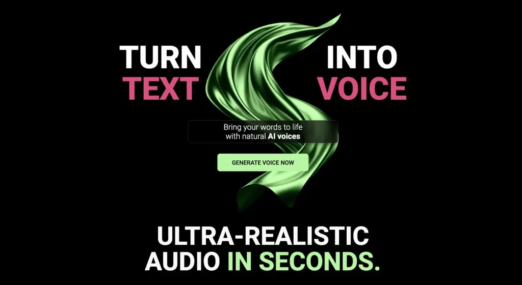 Ultra-realistic audio in seconds.